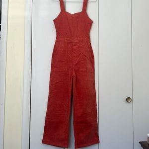 NWOT Billabong Burnt Orange Corduroy Jumpsuit